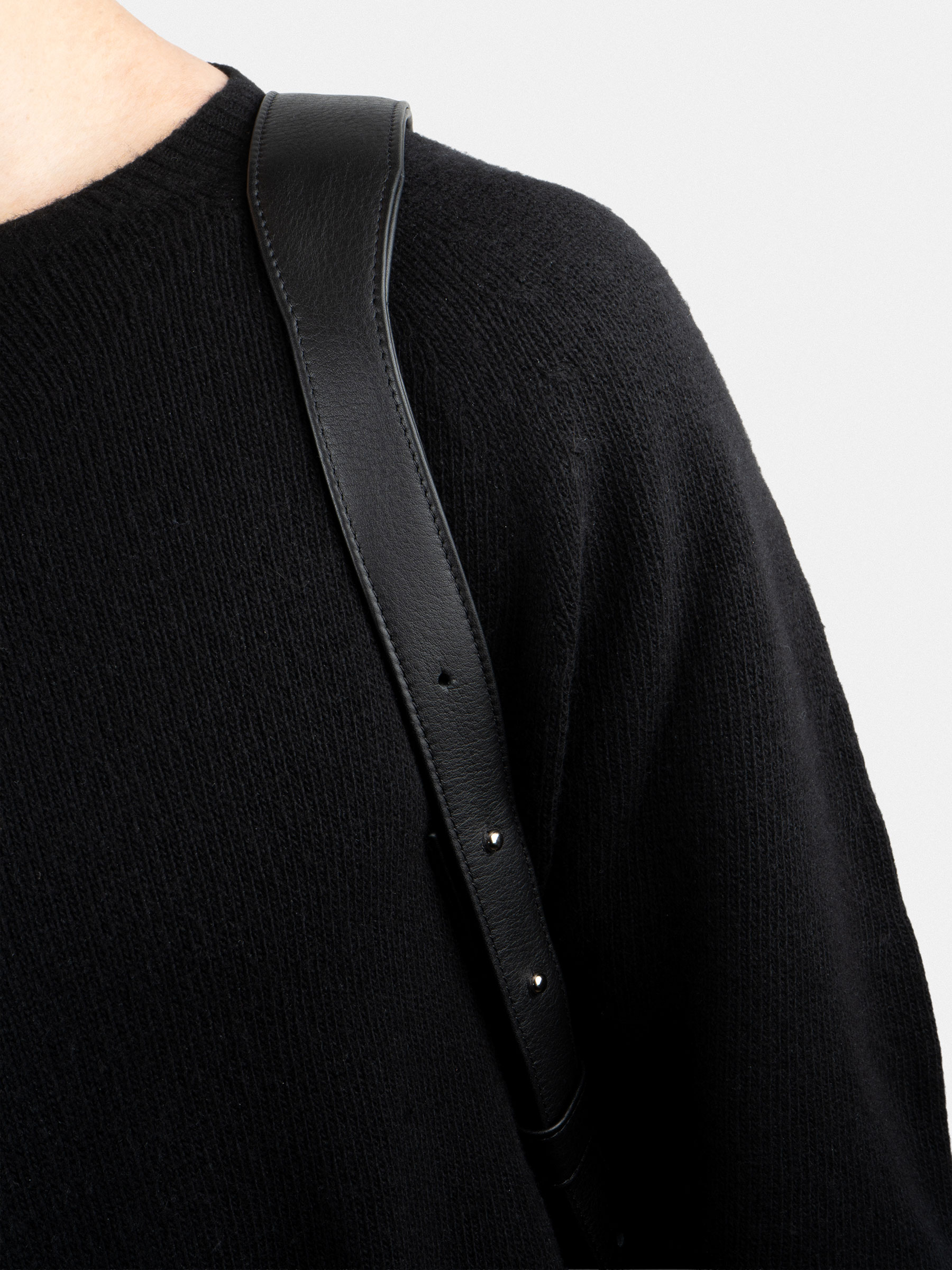 BACK-PACK — backpack in black calfskin leather | TSATSAS and David Chipperfield
