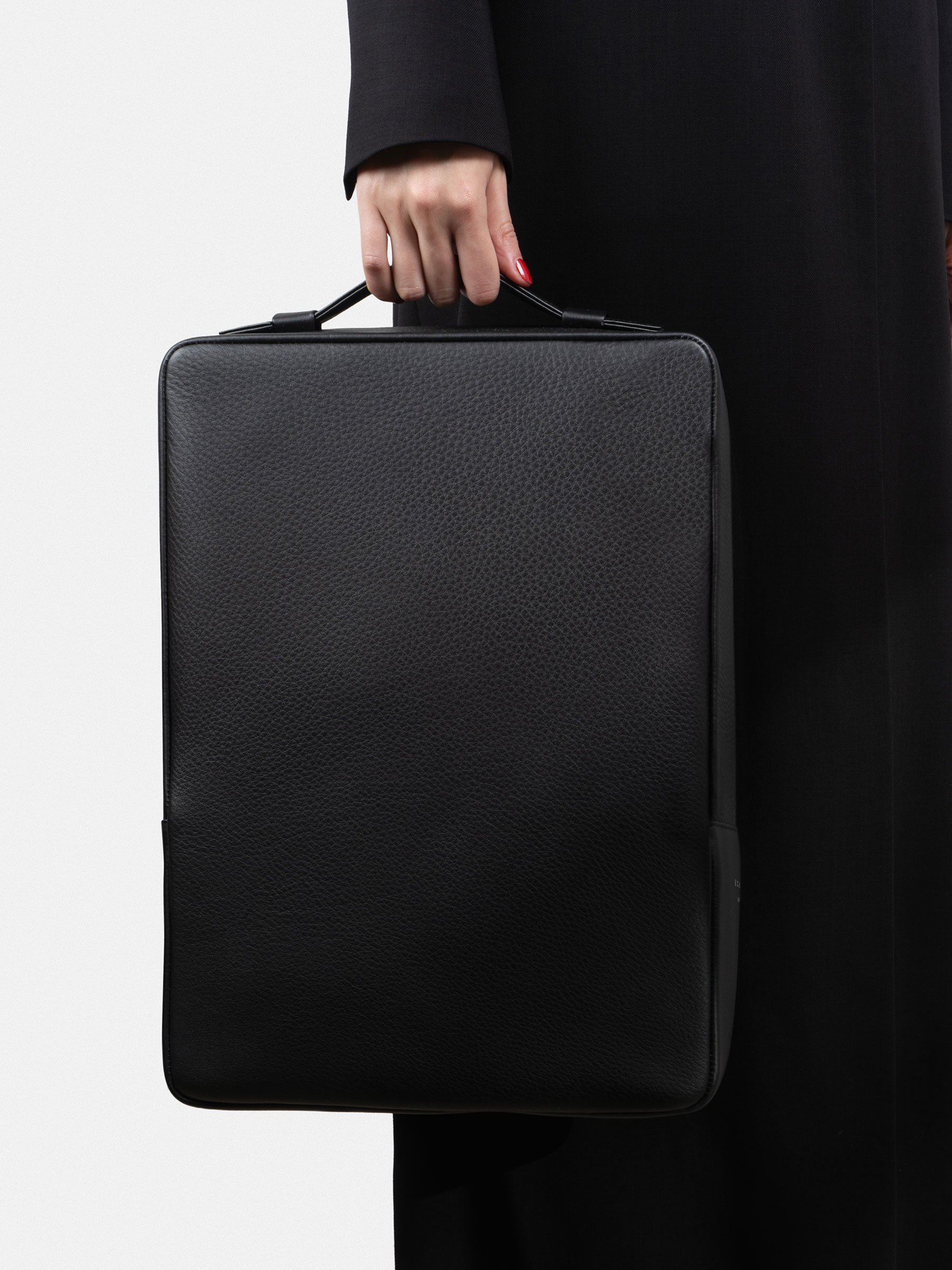 BACK-PACK — backpack in black calfskin leather | TSATSAS and David Chipperfield