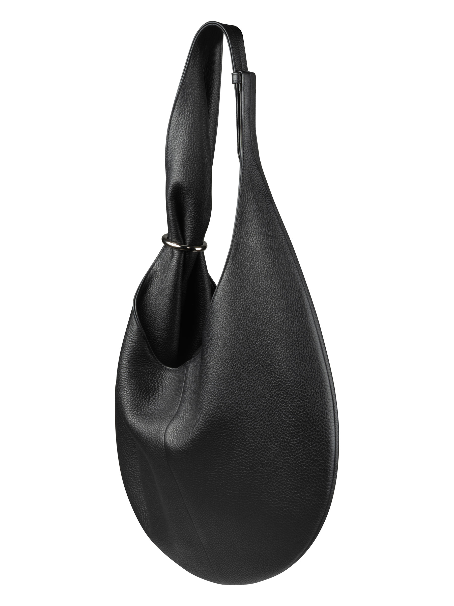 HALO shoulder bag in black calfskin leather | TSATSAS