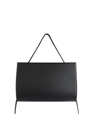 BASIL shoulder bag in black calfskin leather | TSATSAS