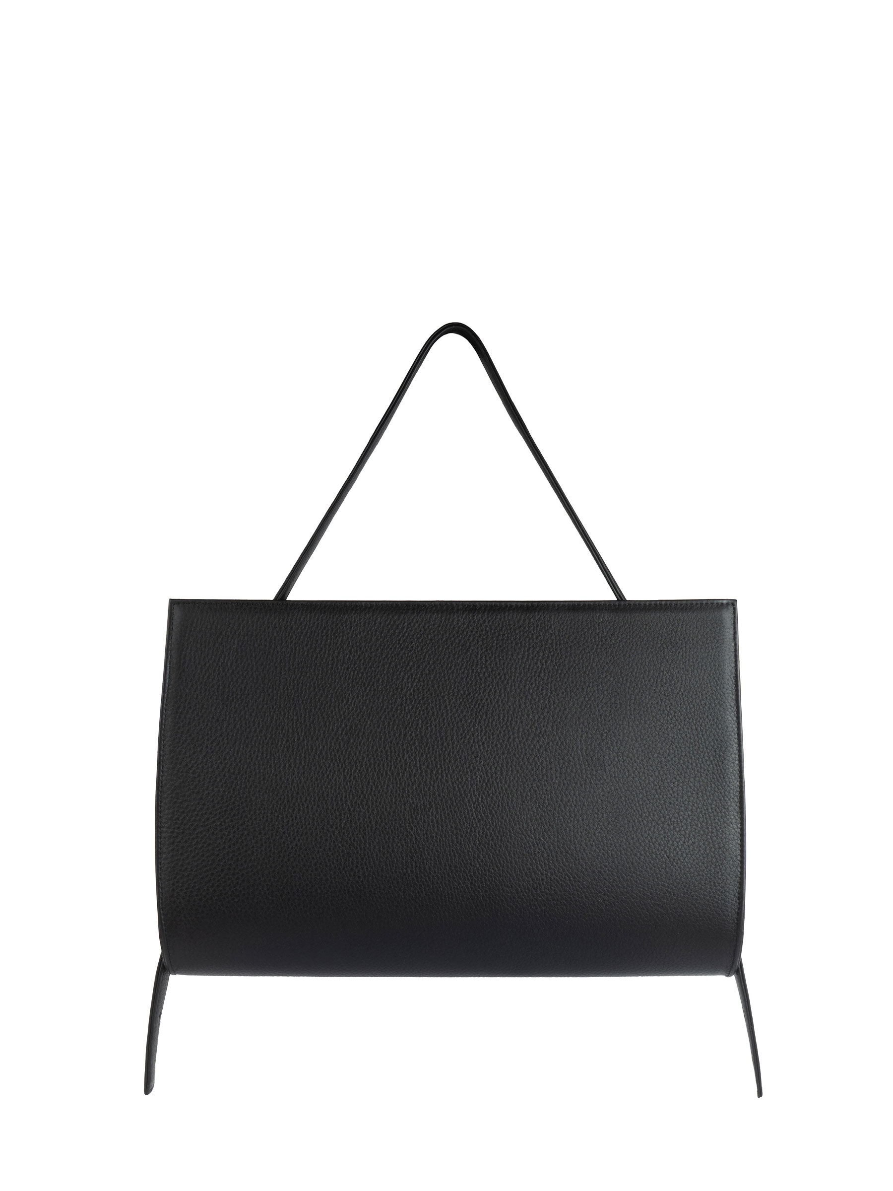 BASIL shoulder bag in black calfskin leather | TSATSAS